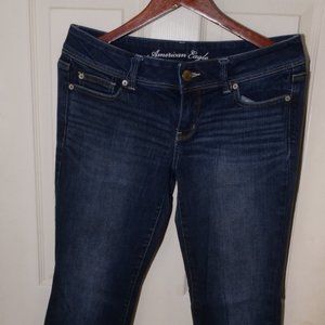 American Eagle dark blue slim boot cut jeans